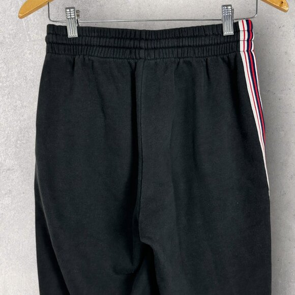 Aritzia TNA Iconic Fleece Sweatpants‎ Side Stripe Size Small Retro Joggers Black - Picture 9 of 14